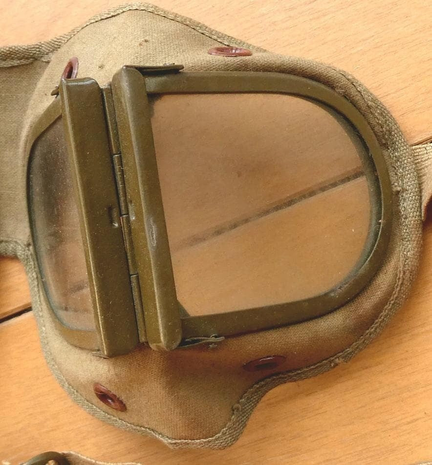 WW2 Imperial Japanese Army Tanker Goggles with Original Leather Case IJA Rare