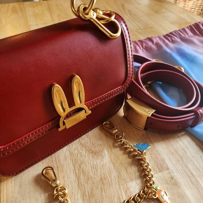 Charles & Keith Disney Zootopia Judy Hopps Red Leather Shoulder Bag