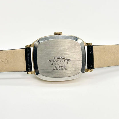Seiko Socie Mechanical Dress Watch Blue Dial Vintage Timepiece Excellent