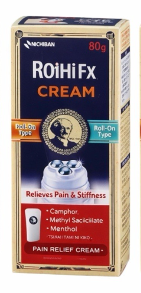 【 NICHIBAN Roihi Tsuboko Cream Felbi 80g 】Roll-On Warm Type Body Cream Japan