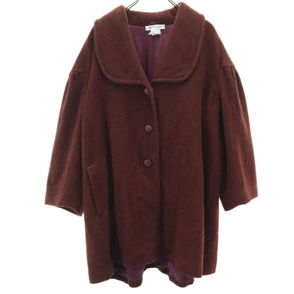 LANVIN 80s Made in Italy Vintage Wool coat 46 Brown Women