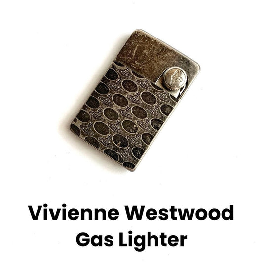 Vivie[Used] Vivienne Westwood Gas Lighter Orb Silver patterned all over no flint