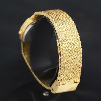 PI CAMIAN M-7701 Stone-studded Gold Dial Men's Watch QZ not Working