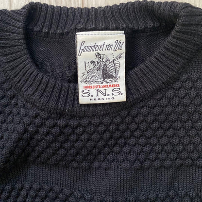 S.N.S HERNING Gandhi Knit S Size Black Merino Wool 100%