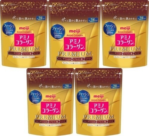 Meiji Amino Collagen Powder Premium 196g 28 Days x 5 set