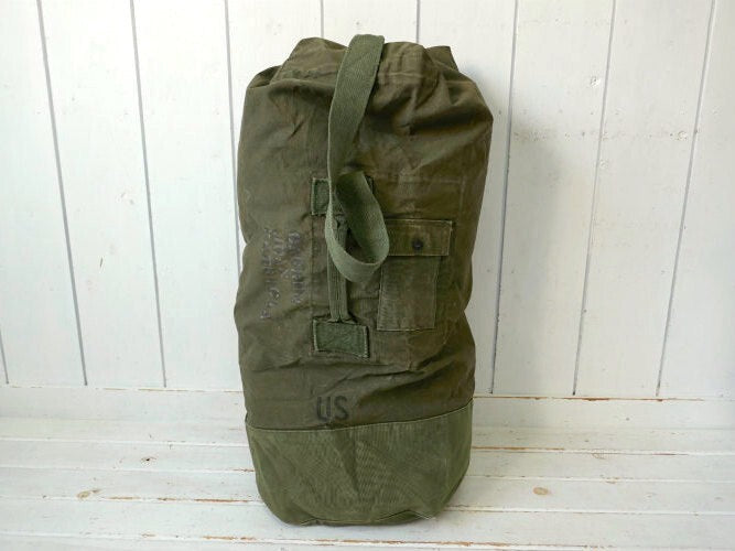 US Military Real 1975s EASTERN CANVAS PRODUCTS Stencil 70's Vintage Duffel Bag