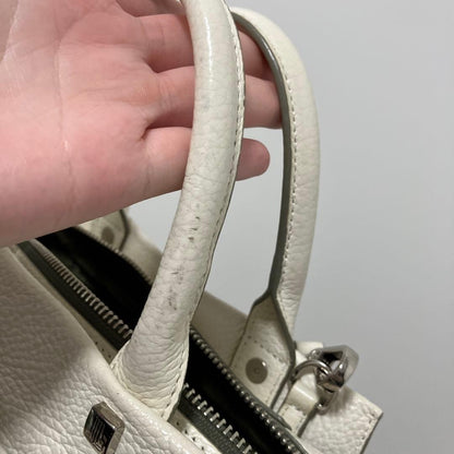 LANVIN en Bleu logo white shoulder bag