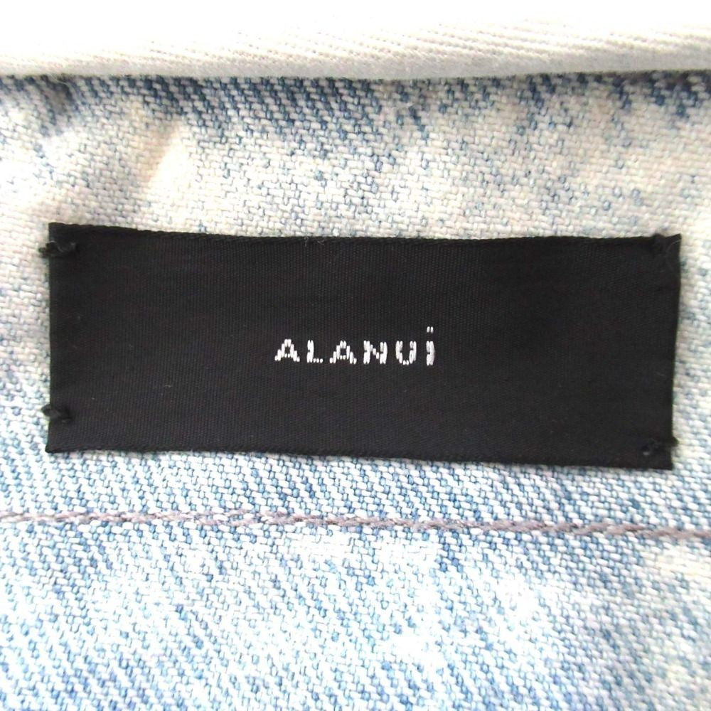 ALANUI 2010s VTG 1B Fringe Denim Jacket Light Blue S/M LWEA011R20103066