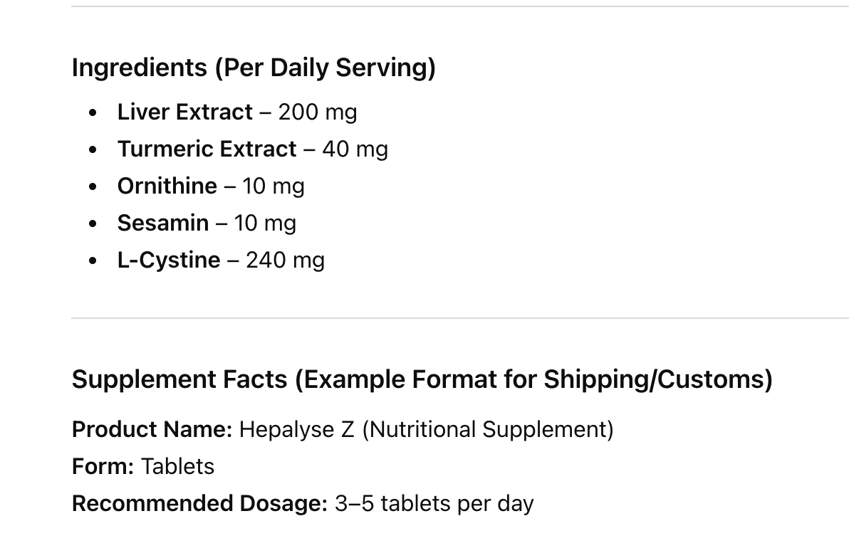 Hepalyse Z Supplement 90 Packs (3 Month Supply) Liver Health & Wellness Support