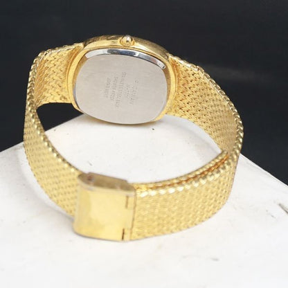 PI CAMIAN M-7701 Stone-studded Gold Dial Men's Watch QZ not Working