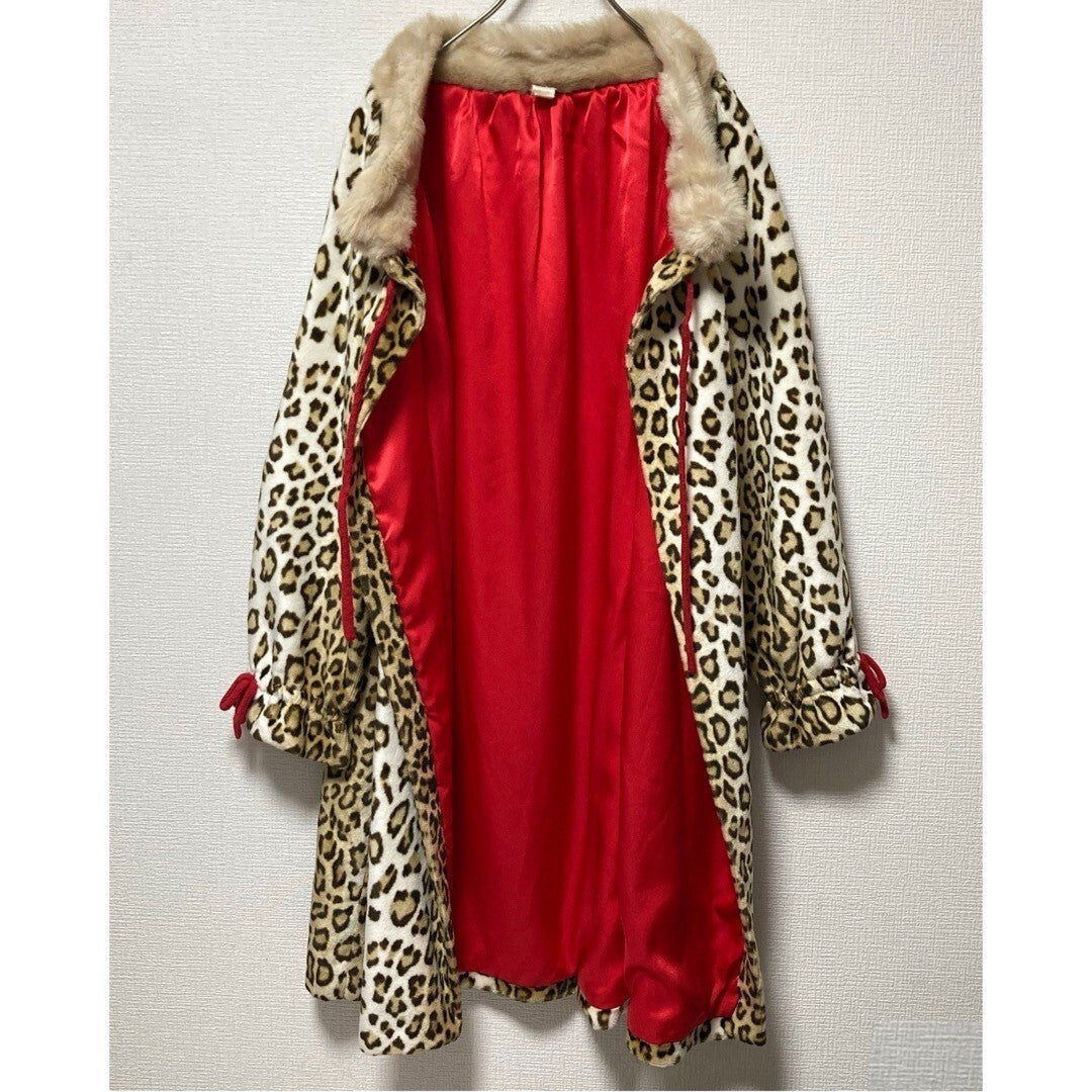 Fifi Chachnil Leopard Print Coat Fifi Chachnil Poncho Gown Free Size Rare