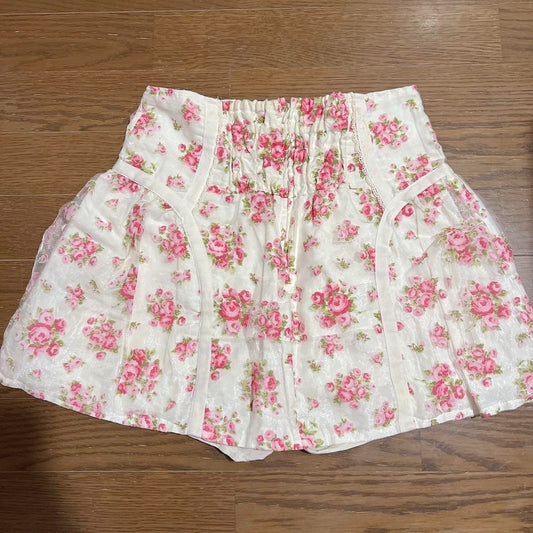 CUTE!!KAWAII!! Liz Lisa Women Classic Floral Print Skirt Pants Free Size Japan
