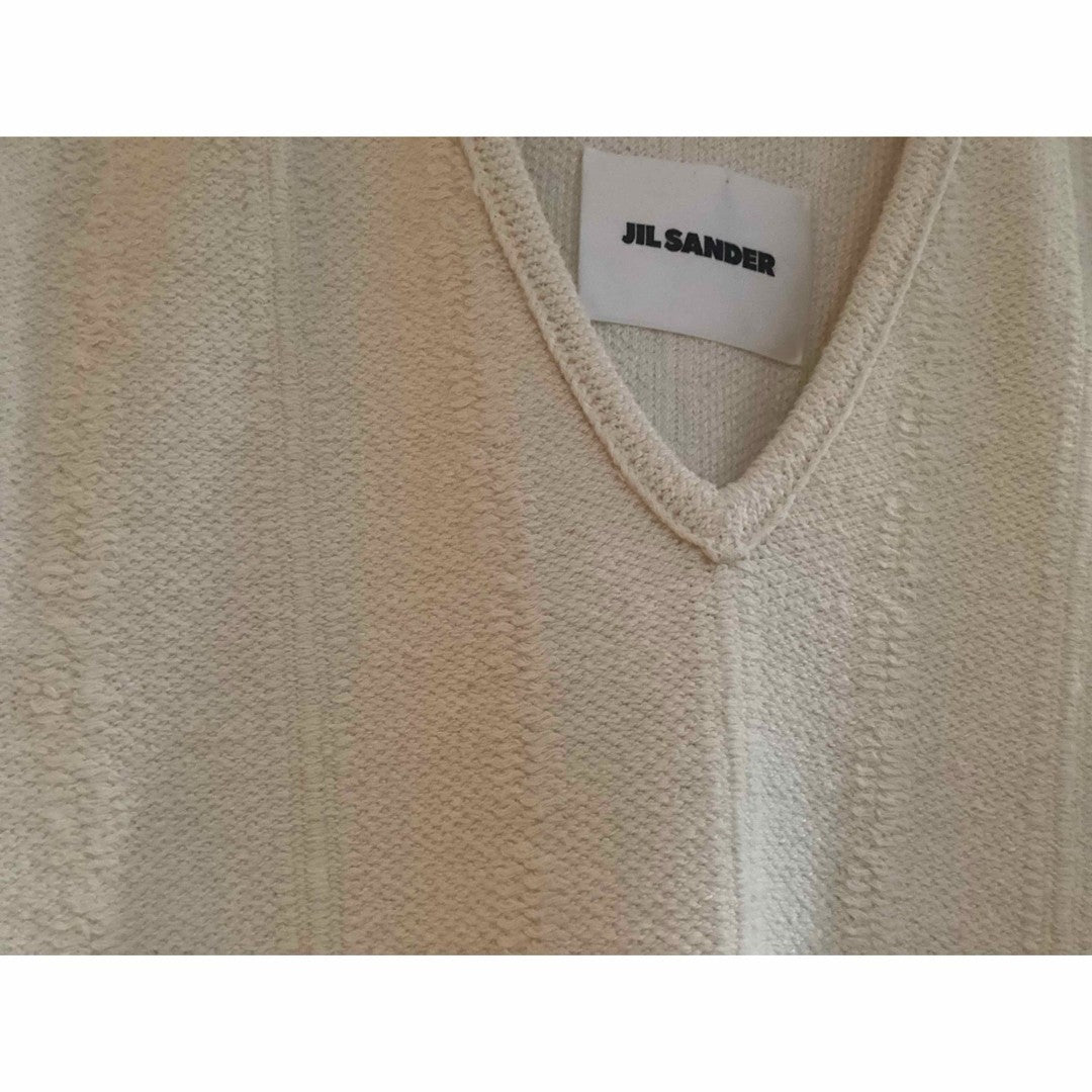 S Jil Sander Cotton Linen Fringe Vest