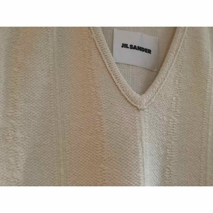 S Jil Sander Cotton Linen Fringe Vest