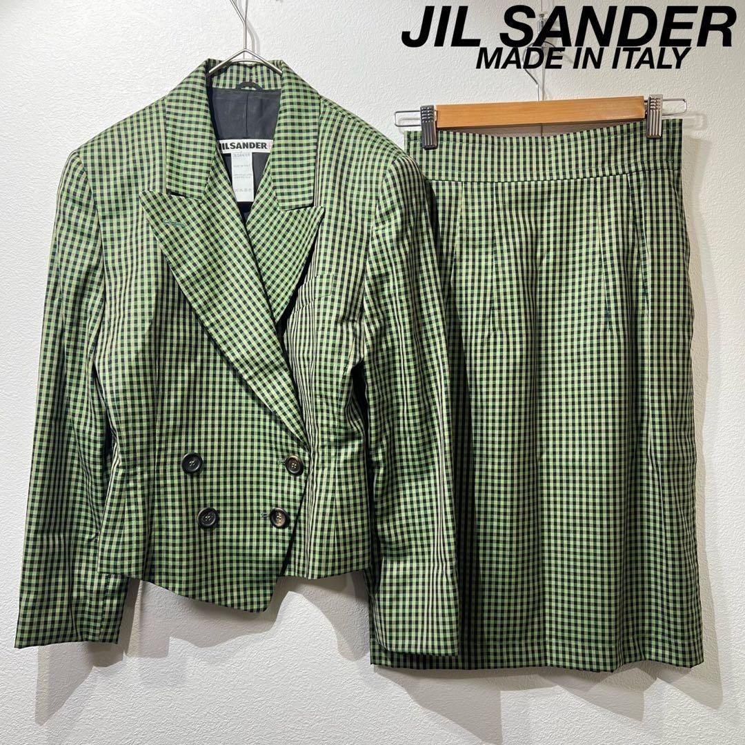 Jil Sander Setup Check Tailored Jacket Skirt Blazer