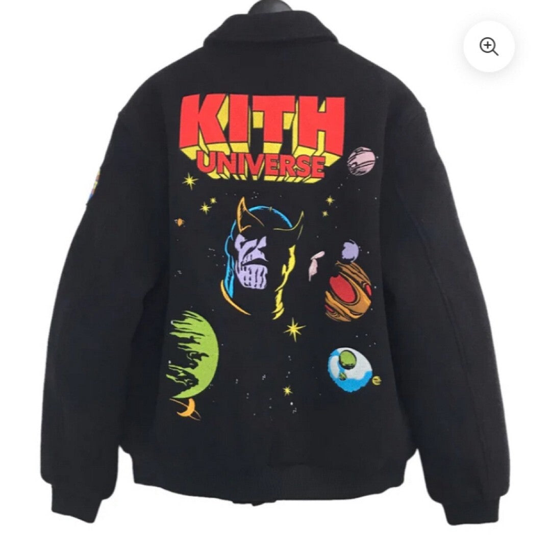 KITH Marvel Collaboration Varsity Jacket S Size Orange Lining New