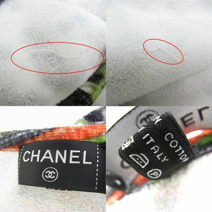 Chanel Authentic Large Beach Bath Towel 100% Cotton Multicolor Fringe 180x133cm