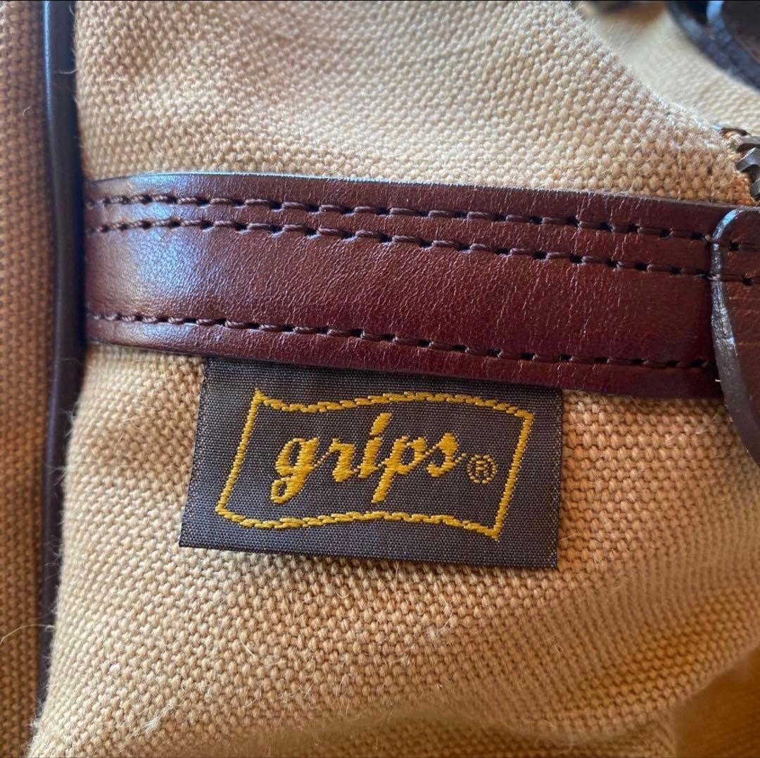 Rare grips Boston 2way Shoulder Bag Vintage Beige Leather Travel Purse