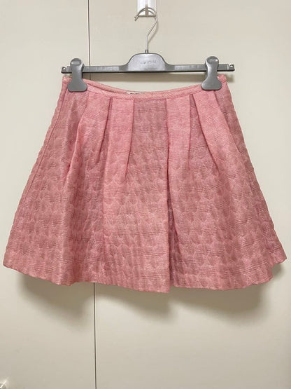 Miu Miu Pink Flared Mini Skirt Size 36 40cm Length Fashion Women's Wear