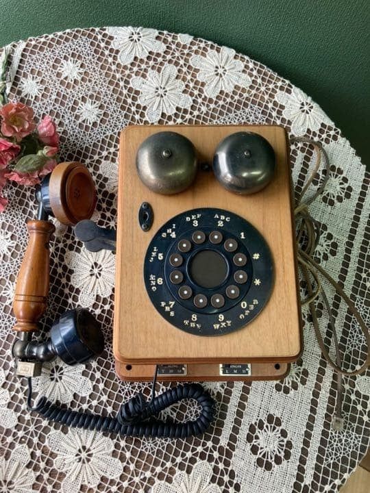 American Vintage Telephone Antique Interior Showa Retro