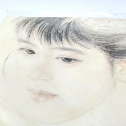 Keibun Ota Art Print: Girl's Painting (Watercolor)