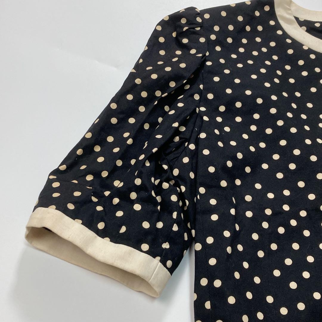 Yves Saint Laurent M Women Collarless Jacket Vintage Dot Stylish Clothing