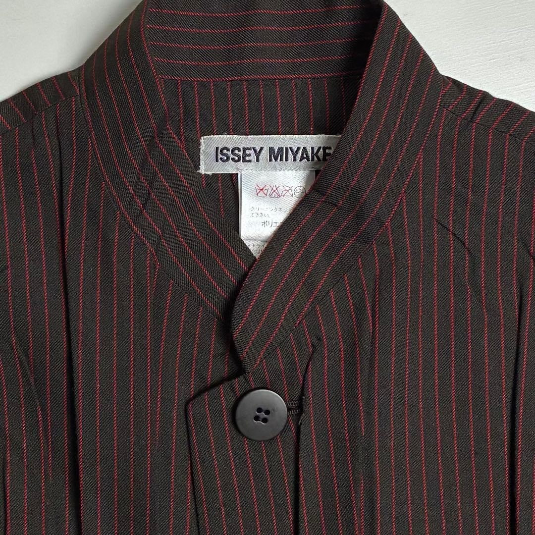 Issey Miyake 90s Archive Pleated Suit Set Brown Red Wool Japan Rare