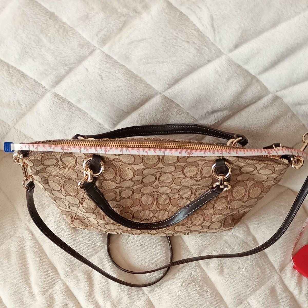 COACH Shoulder Bag Signature Tote Bag 2way Canvas Pochette Handbag