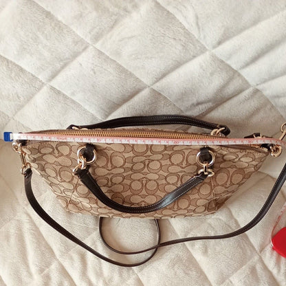 COACH Shoulder Bag Signature Tote Bag 2way Canvas Pochette Handbag