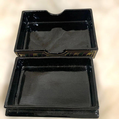 Thai Lacquerware Small Item Box Elephant Asian Decor