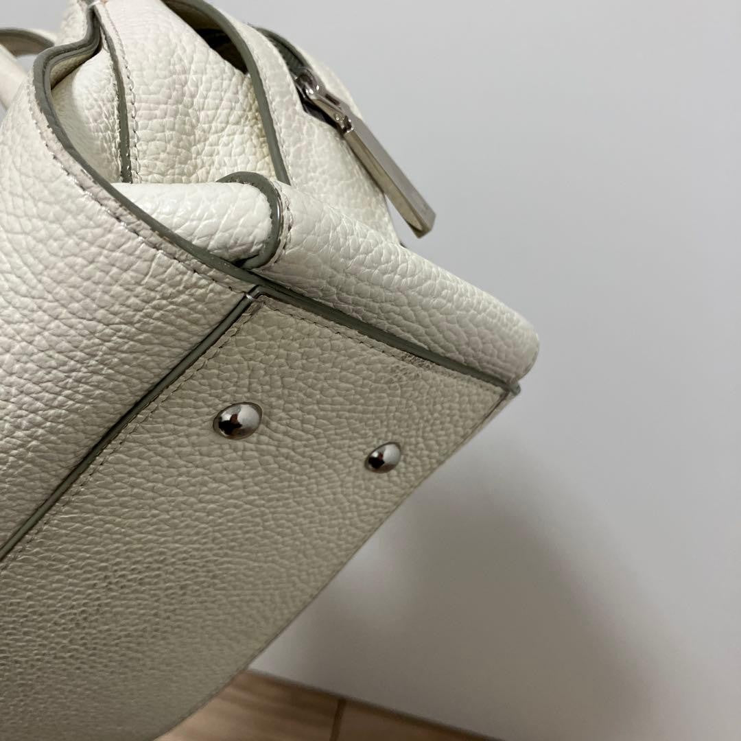 LANVIN en Bleu logo white shoulder bag