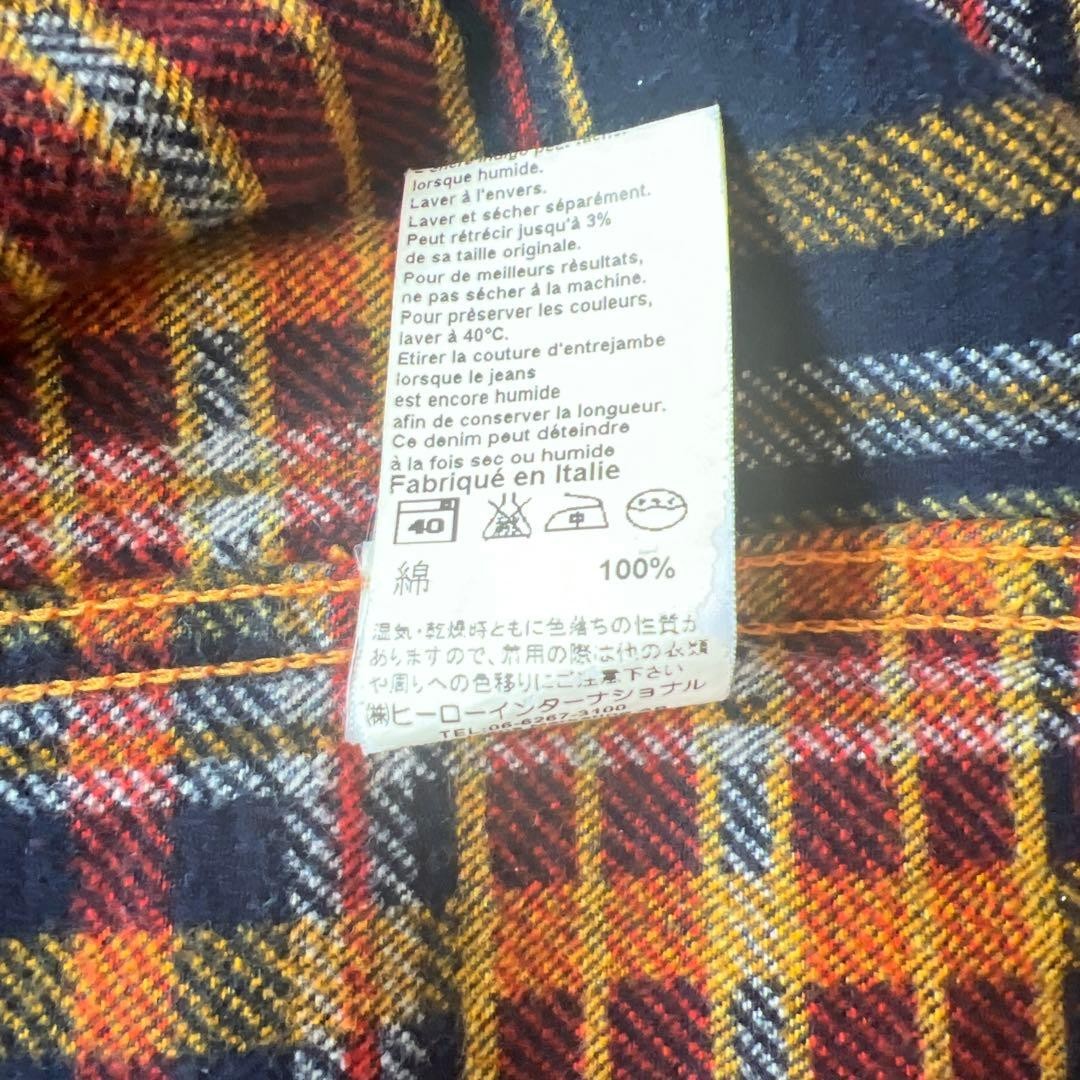 Nudie Jeans Co Indigo Denim Jacket with Check Lining Size M