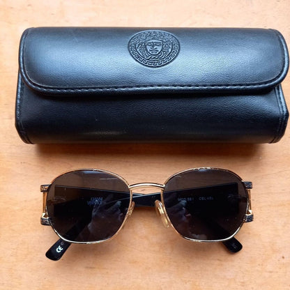 GIANNI VERSACE Mod S61 Col.14L Sunglasses Gold Medusa Vintage 90's