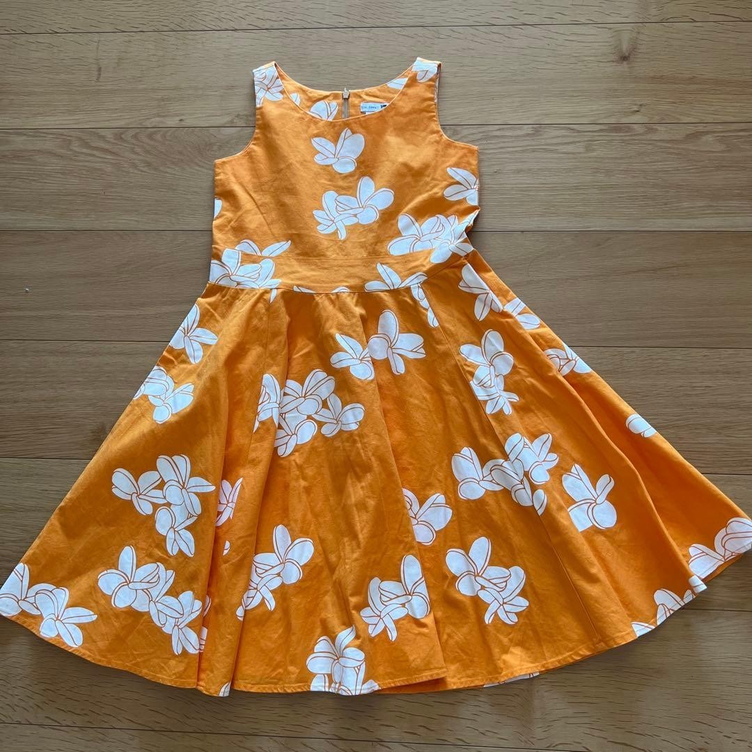 Sig Zane Hilo Hawaii Orange Floral Print Dress Size 7
