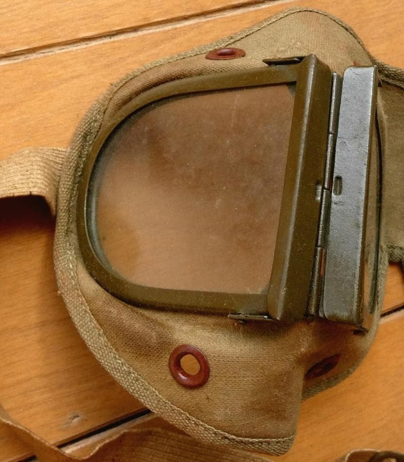 WW2 Imperial Japanese Army Tanker Goggles with Original Leather Case IJA Rare