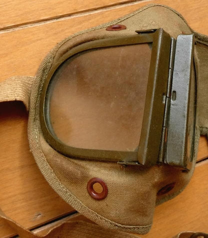 WW2 Imperial Japanese Army Tanker Goggles with Original Leather Case IJA Rare
