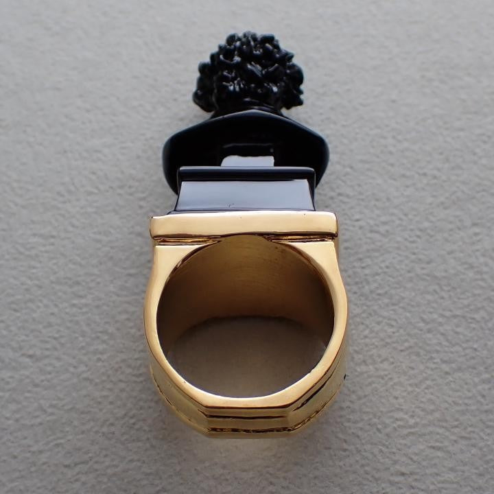 Ambush Beethoven Ring Black Gold US9.5 Men's Accessories No Box Used SF Japan