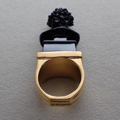 Ambush Beethoven Ring Black Gold US9.5 Men's Accessories No Box Used SF Japan