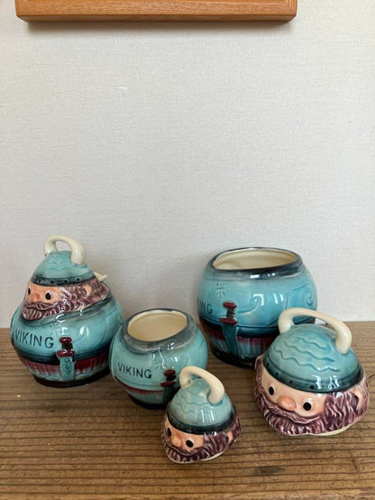 Seven CHINA Buffet Showa Retro Canister 3-Piece Set