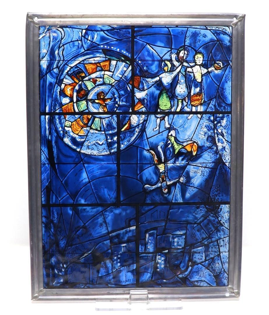 Marc Chagall Large Vintage Stained Glass American Windows