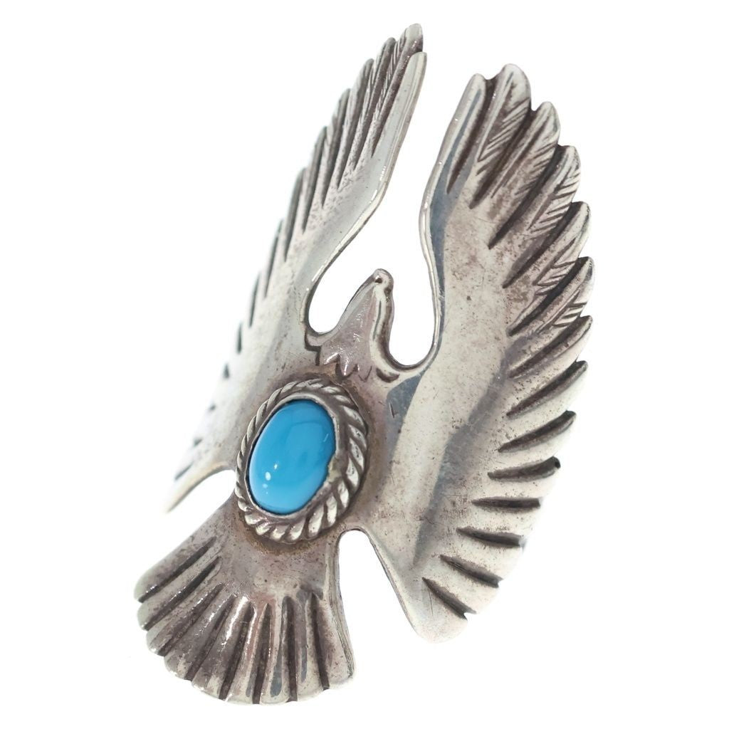 TADY & KING Ginawa Turquoise Eagle Ring Silver