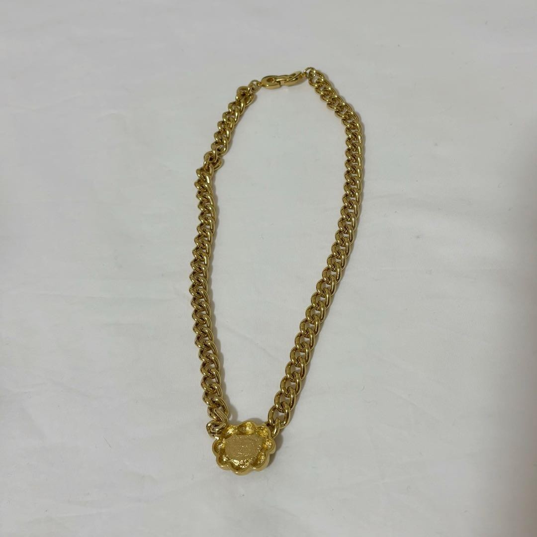 Vintage Gold Choker Necklace Chain Large 40cm Used Elegant Jewelry From Japan