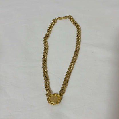 Vintage Gold Choker Necklace Chain Large 40cm Used Elegant Jewelry From Japan