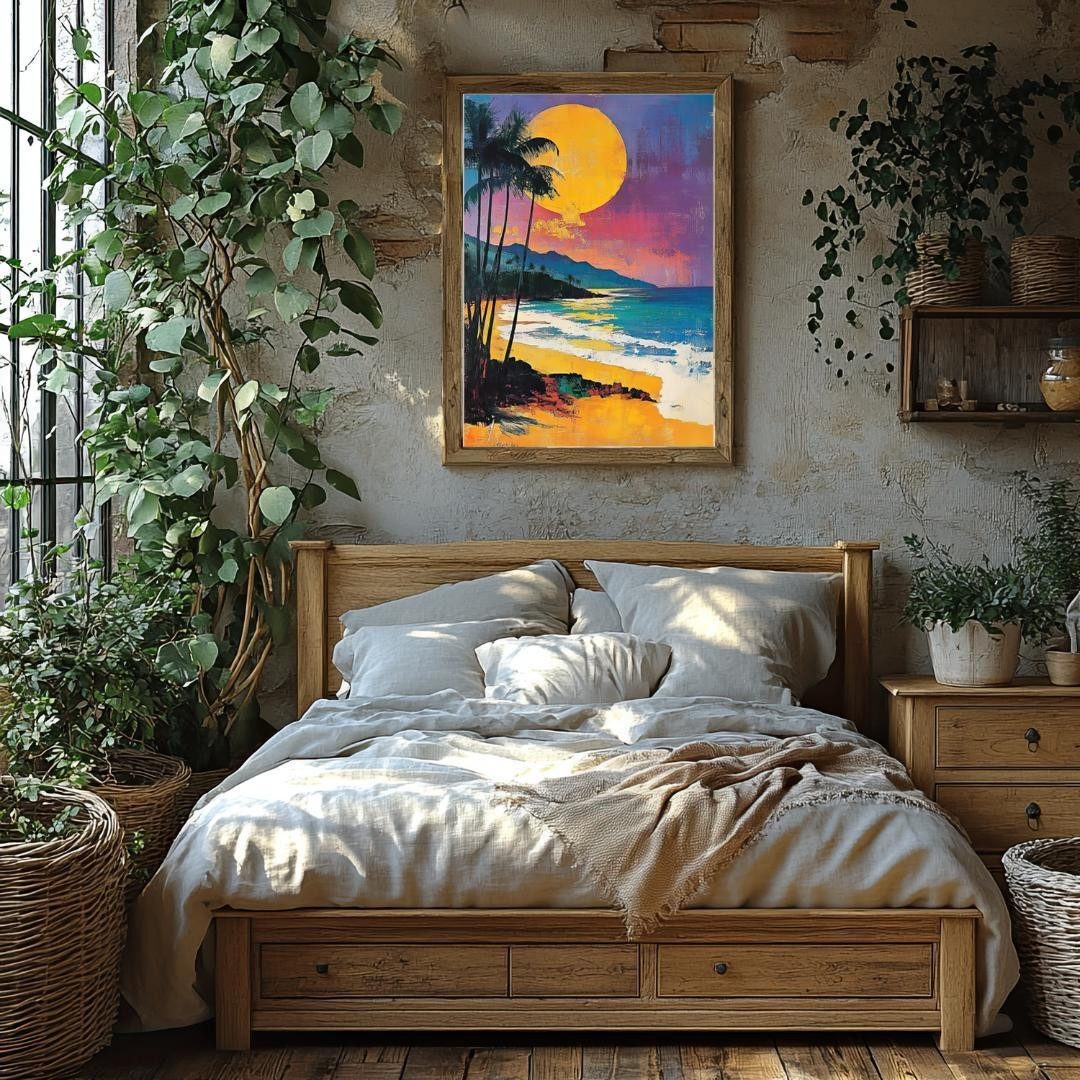 Hawaiian coast Landscapes Landscapes Art Poster A4 picture.