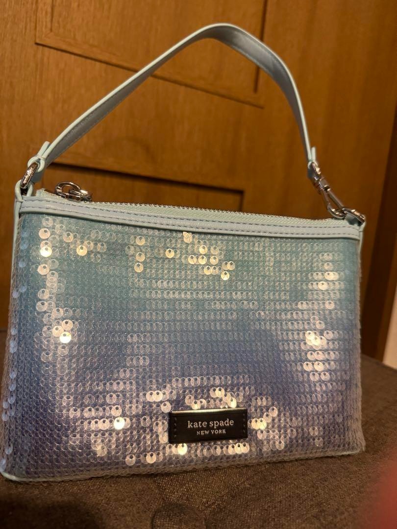 Kate Spade Sequin Mini Bag Shoulder Bag Blue Lulu Ombre Sequin