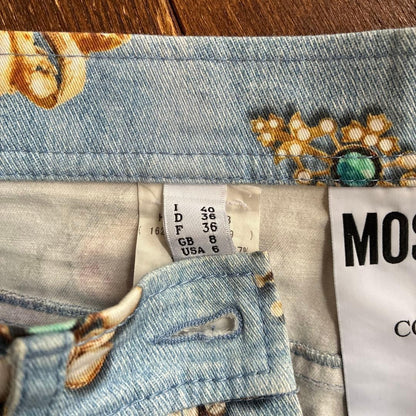 Moschino Denim Pants Size M Women Luxury Designer Rare Model Limited Edition