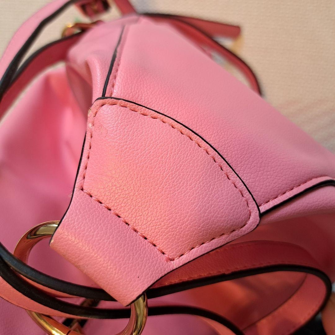 Samantha Thavasa Barbie Pink Leather 2Way Backpack Shoulder Bag Authentic