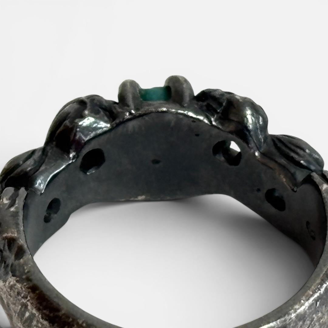 Rare 2007 Y's Yohji Yamamoto Turquoise Silver 950 Ring