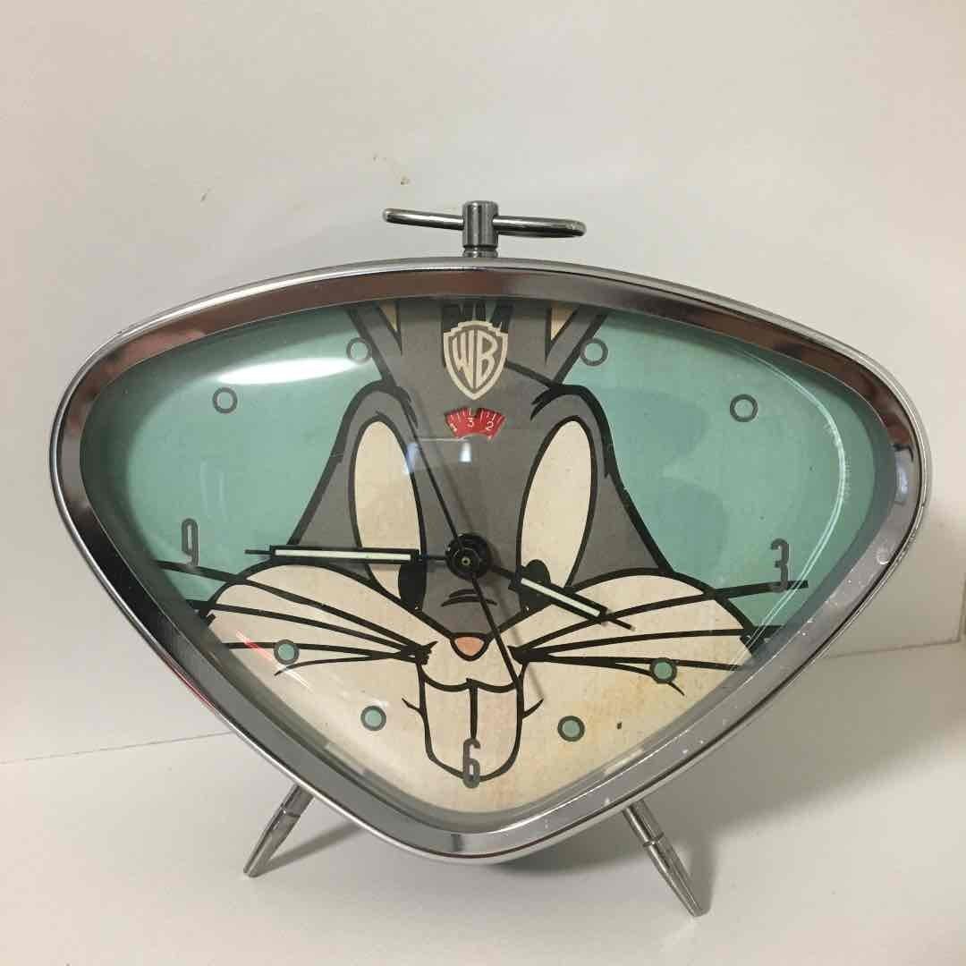 Bugs Bunny Alarm Clock Manual Wind Vintage Rare 15cm 5.9in Working Collectible