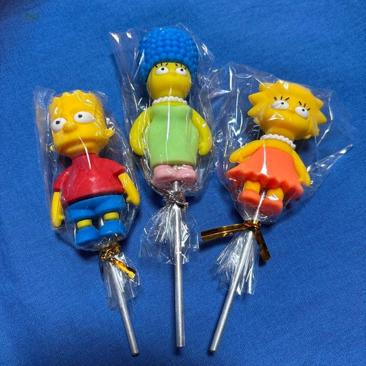 Rare Vintage The Simpsons 3-Piece Garden Pick Set: Marge/Bart/Lisa